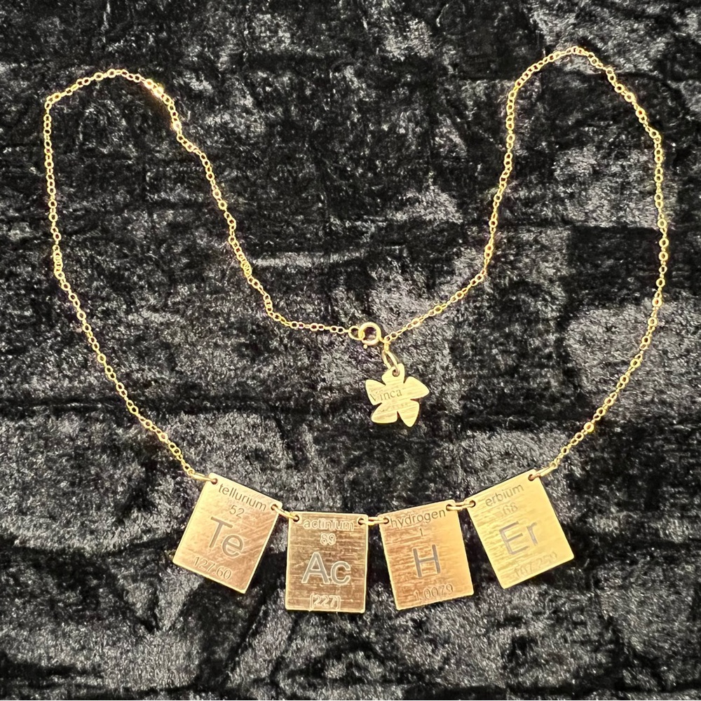 TeAcHEr Periodic Table Necklace